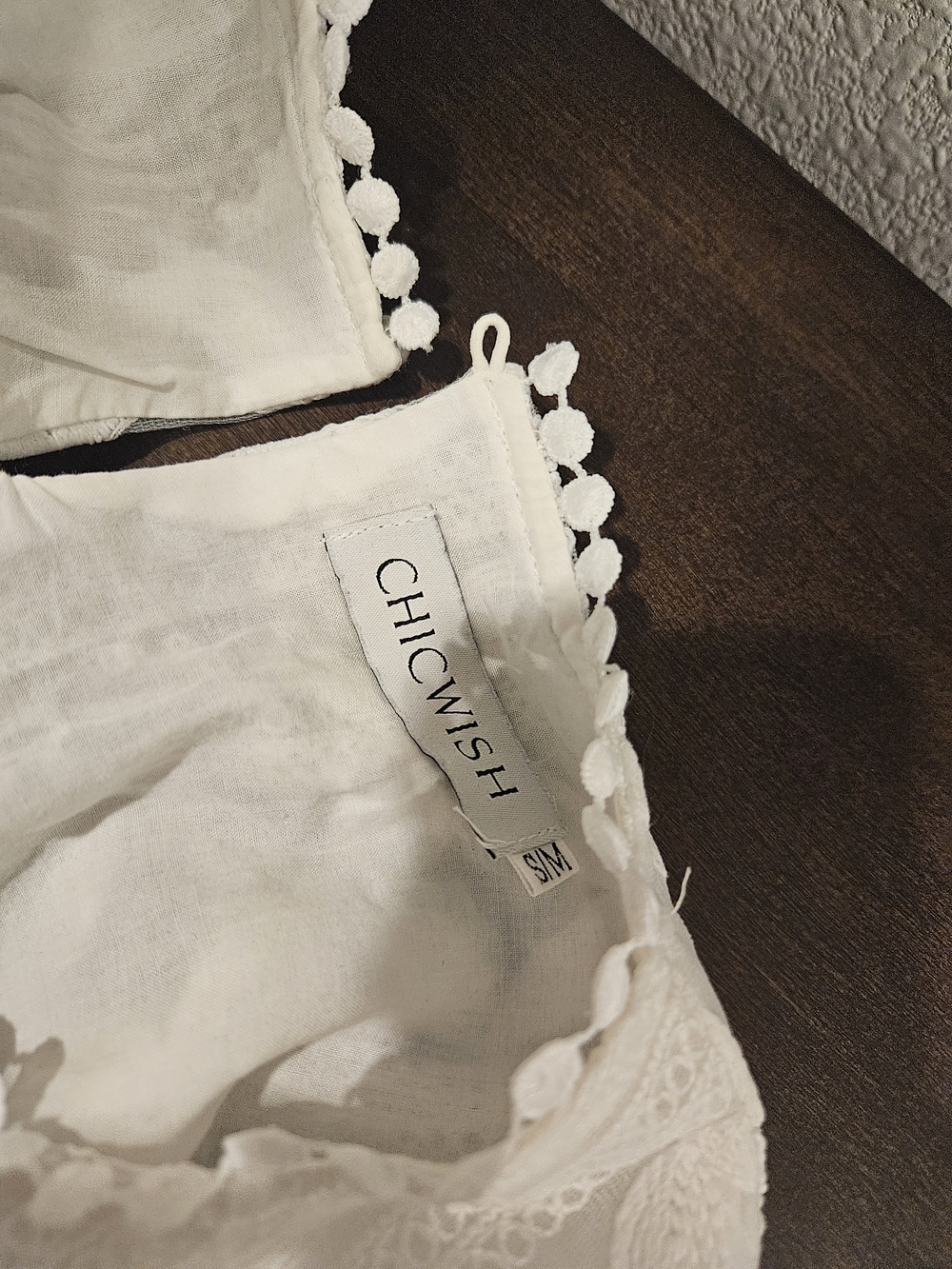 CHICWISH White Lace Peplum Top - Picture 7 of 7